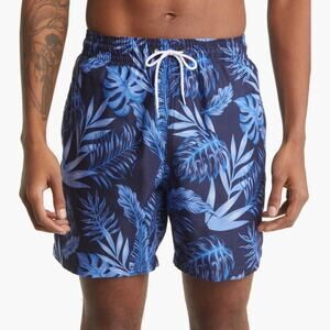 Trunks Surf & Swim Co. Sano Swim Shorts Blue Tropical Men’s Size XL